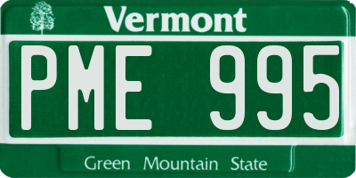 VT license plate PME995