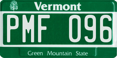 VT license plate PMF096