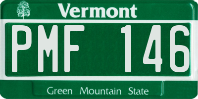VT license plate PMF146