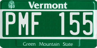 VT license plate PMF155