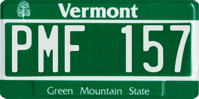 VT license plate PMF157