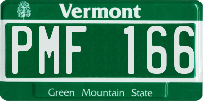 VT license plate PMF166