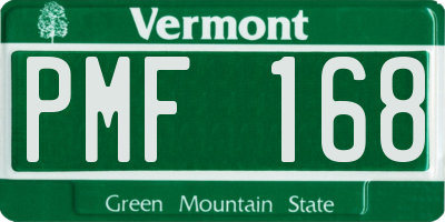 VT license plate PMF168