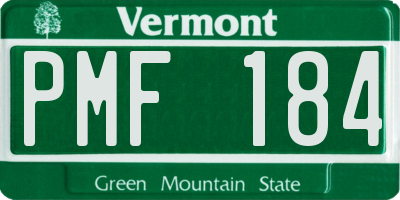 VT license plate PMF184