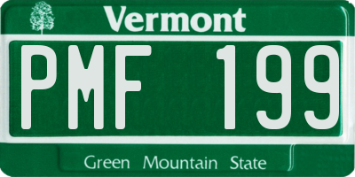 VT license plate PMF199