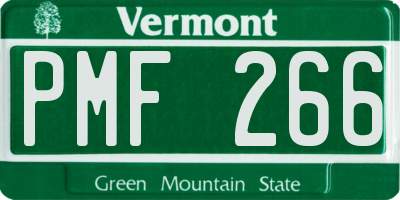 VT license plate PMF266