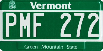 VT license plate PMF272