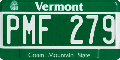 VT license plate PMF279