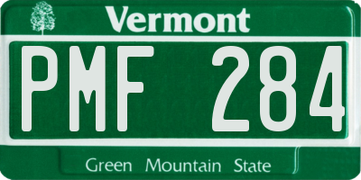 VT license plate PMF284
