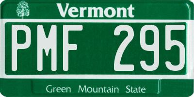 VT license plate PMF295
