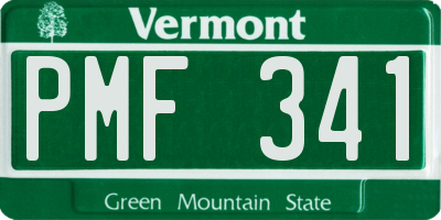 VT license plate PMF341