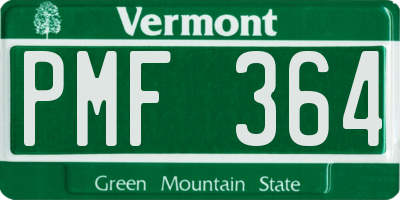 VT license plate PMF364