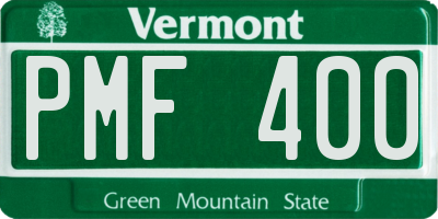 VT license plate PMF400