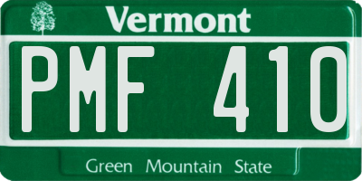 VT license plate PMF410