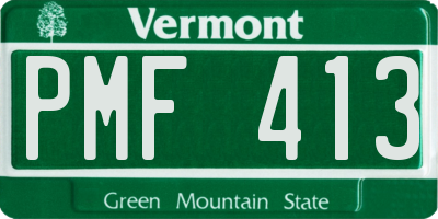 VT license plate PMF413