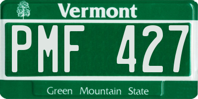 VT license plate PMF427