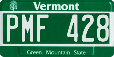 VT license plate PMF428