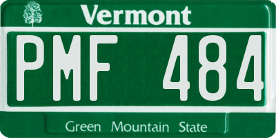VT license plate PMF484
