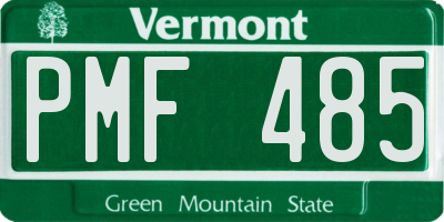 VT license plate PMF485