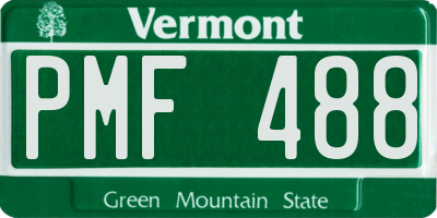 VT license plate PMF488