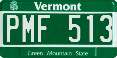 VT license plate PMF513