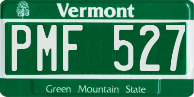 VT license plate PMF527