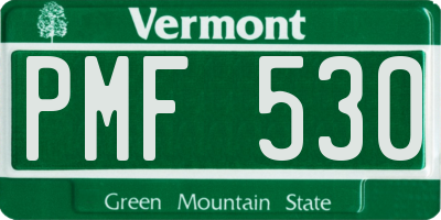 VT license plate PMF530