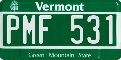 VT license plate PMF531