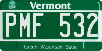 VT license plate PMF532