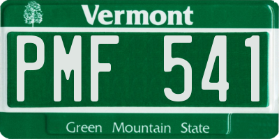 VT license plate PMF541