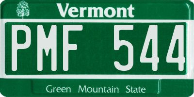 VT license plate PMF544