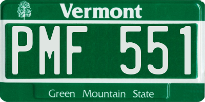 VT license plate PMF551