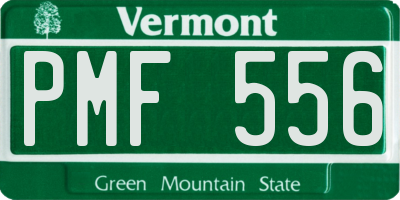 VT license plate PMF556