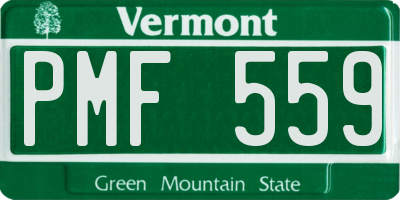 VT license plate PMF559