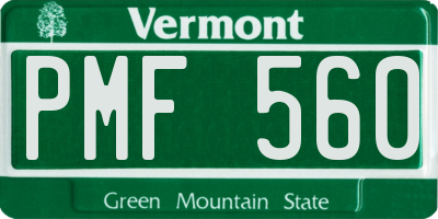 VT license plate PMF560