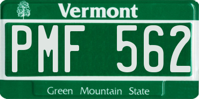 VT license plate PMF562