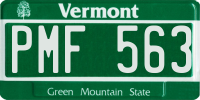 VT license plate PMF563