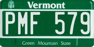 VT license plate PMF579