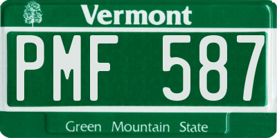 VT license plate PMF587