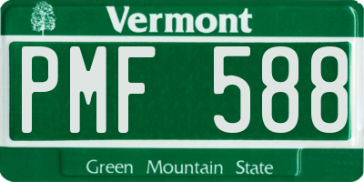 VT license plate PMF588