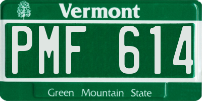 VT license plate PMF614