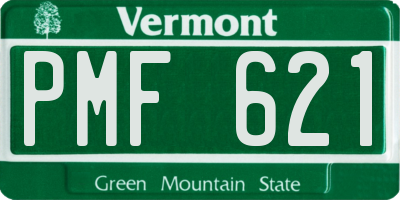 VT license plate PMF621