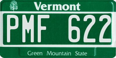 VT license plate PMF622