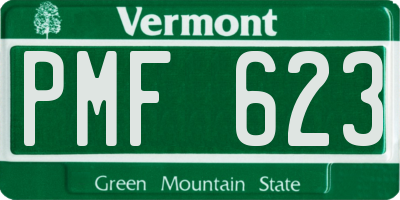 VT license plate PMF623