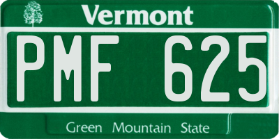 VT license plate PMF625