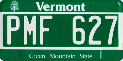 VT license plate PMF627