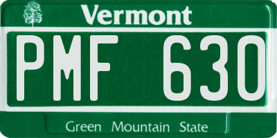 VT license plate PMF630