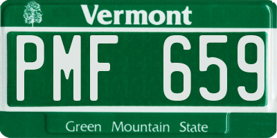VT license plate PMF659