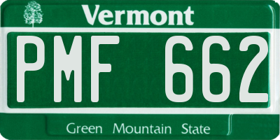 VT license plate PMF662