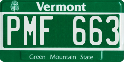 VT license plate PMF663